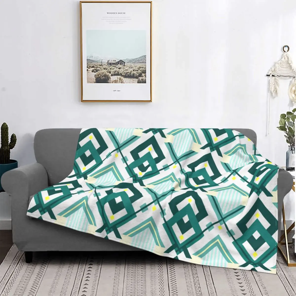 

Gird Plaid Blanket Four Seasons Stitch Soft Portable Flannel Throw Blankets For Quilt Home