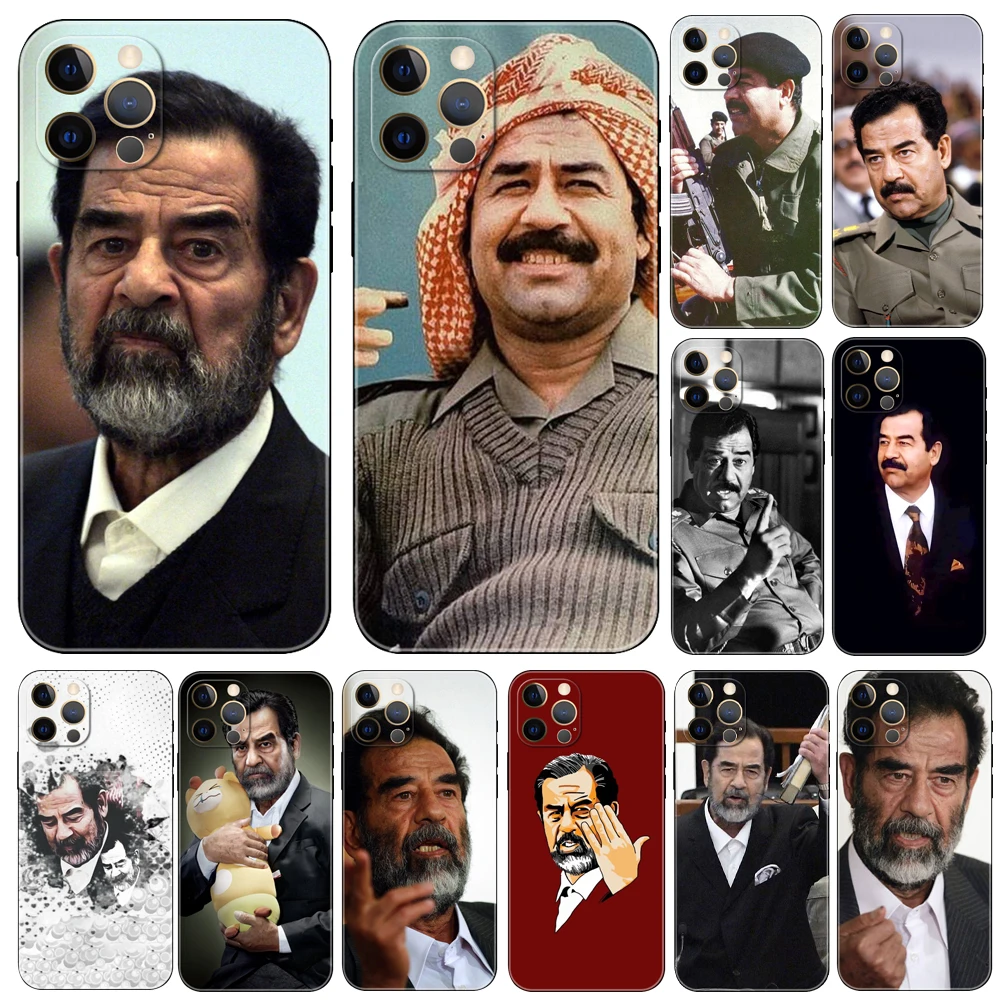 

Saddam Hussein Iraq Arabic phone case for iphone 14 se 6 6s 7 8 plus x 10 XR XS 11 12 13 mini pro MAX SOFT black tpu back cover