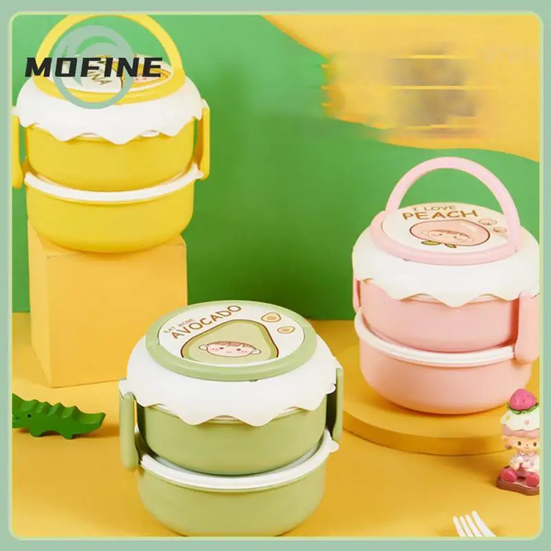 

Cartoon Large-capacity Double Layer Lunch Box For Office Workers Students Bento Box Children Kids School Office Bento Box 1000ml