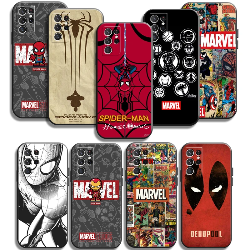 

Marvel Iron Man Spiderman Phone Cases For Samsung Galaxy S20 FE S20 Lite S8 Plus S9 Plus S10 S10E S10 Lite M11 M12 Funda