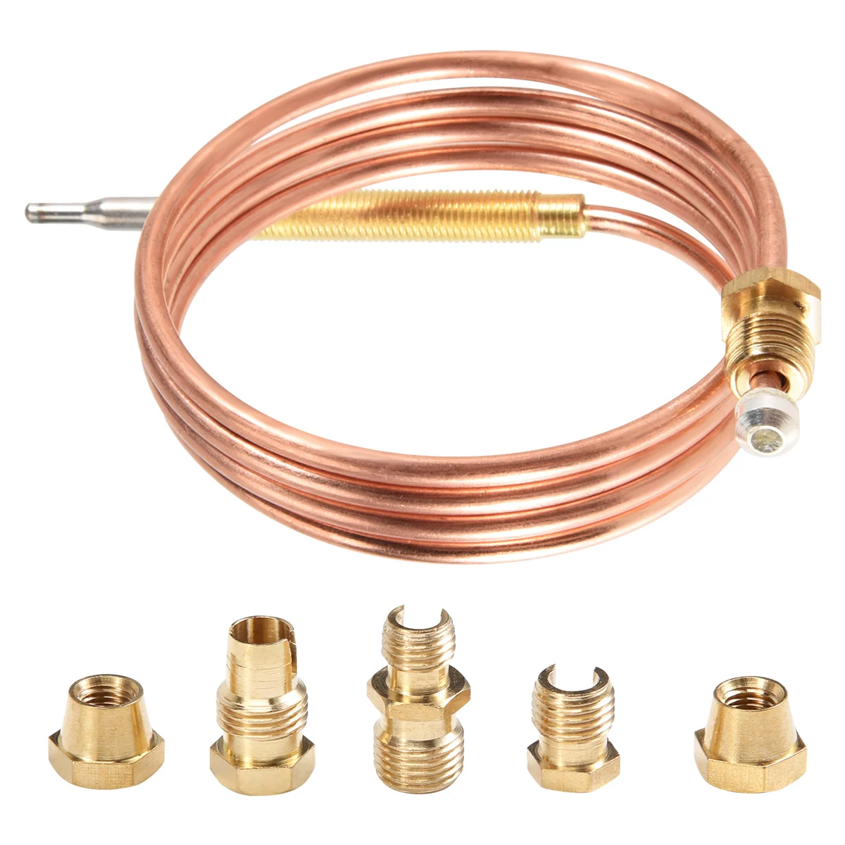 900Mm Gas Stove Universal Thermocouple Kit M6X0.75 With Spilt Nuts (Five) Replacement