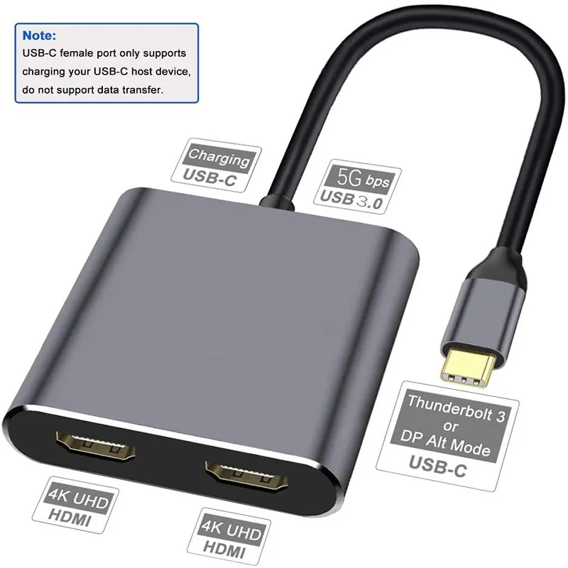 

2022 Type C To 4K HDMI-compatible USB C 3.1 VGA Adapter For Macbook Samsung S9 Dex Huawei P30 Xiaomi 9 Projector Monitor