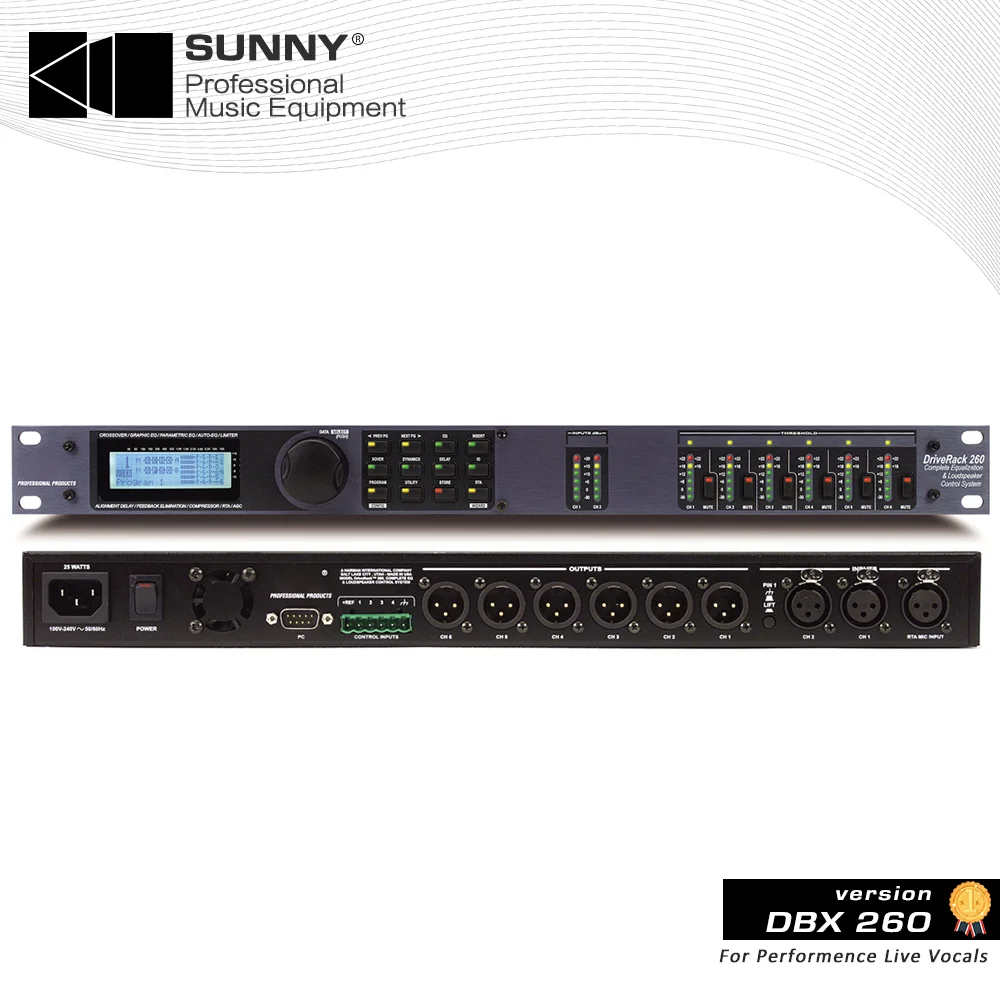 dbx260 PA260 3 In 6 Out Digital Audio Processor Loudspeaker Management Professional Stage Advanced Crossover Effect | Электроника