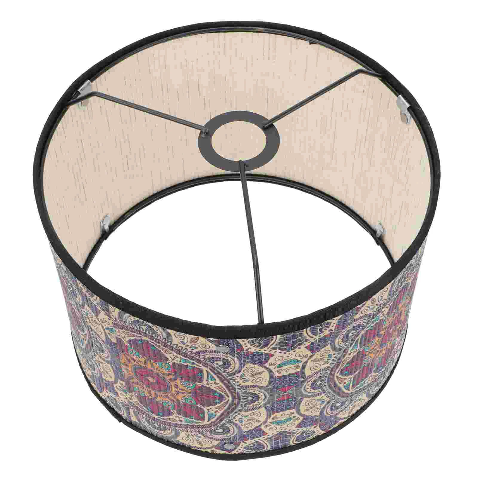 

Lamp Shade Lampshade Light Table Cover Chandelier Shades Fabric Styleeuropean Retro Wall Pendant Drum Ceiling Replacementclip