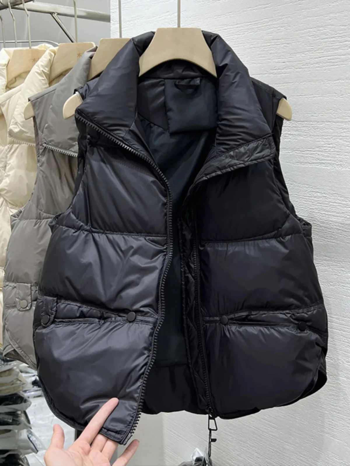 Осень и зима 2024 новый пуховый жилет женский в консервативном европейском стиле