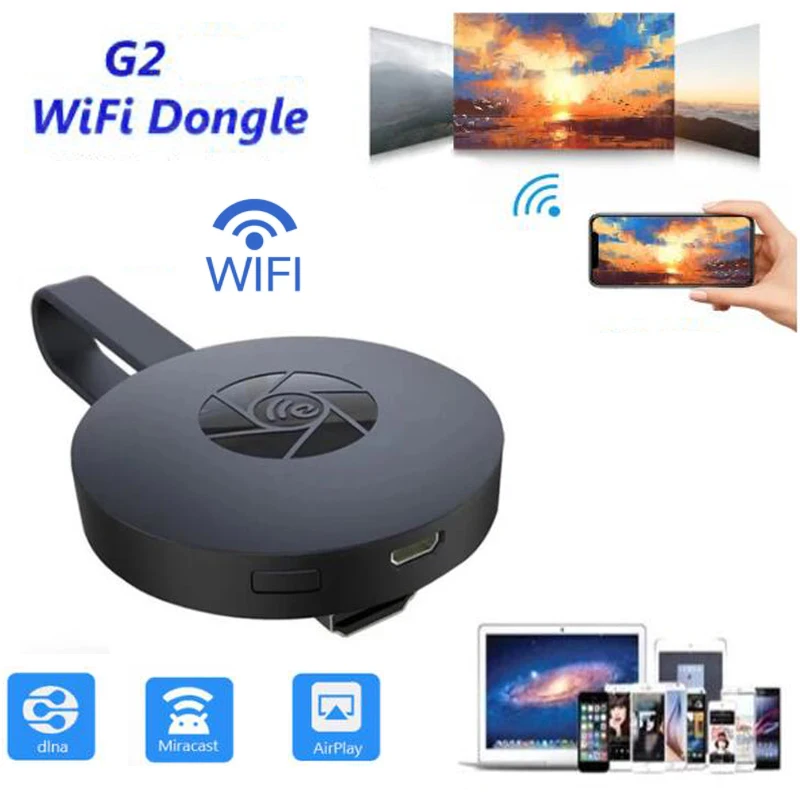 

Miracast G2 Wireless Wifi TV Stick 1080P HD HDMI-Compatible Airplay Mirroring Dongle for TV Android Dongle for IOS and Android