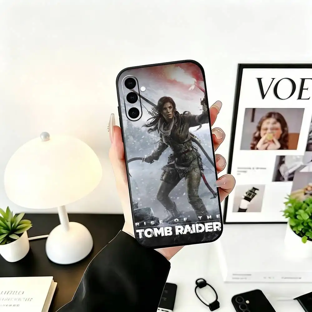 Фото Чехол для телефона T-Tomb Cool Game R-Raider для Samsung Galaxy A73, A72, A71, A70, A53, A52, A51, мягкий силиконовый черный чехол №3