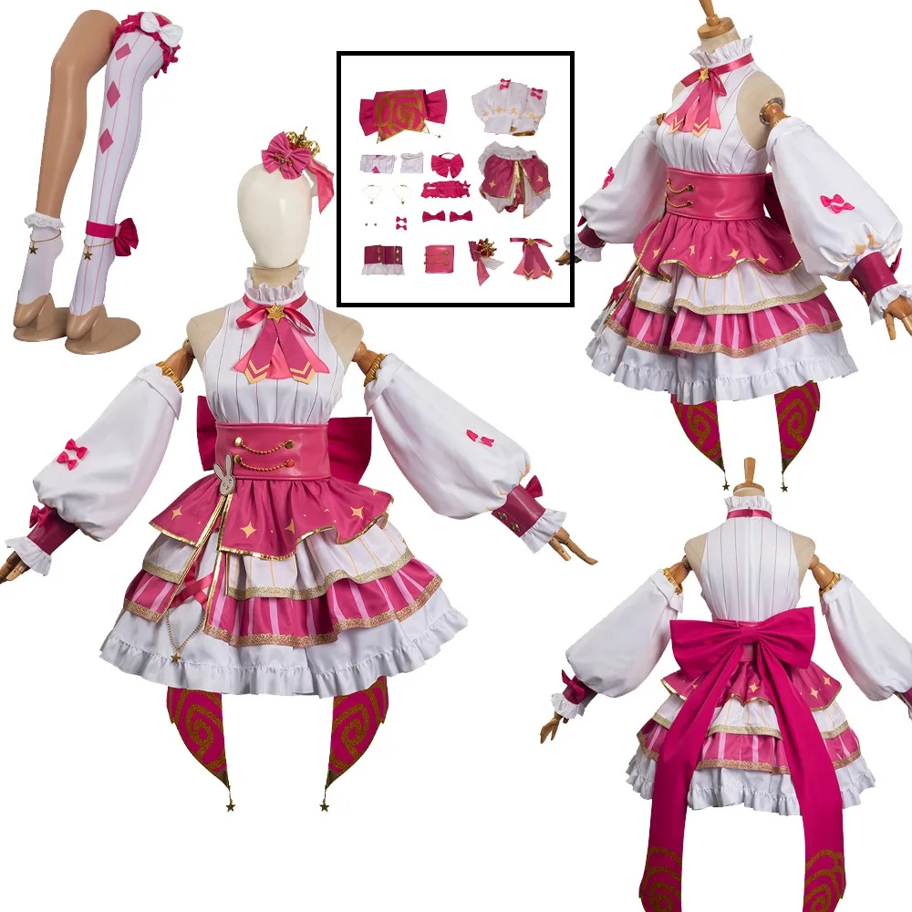 

Anime OSHI NO KO Hoshino Ai Cosplay Costume Lolita Dress Wigs Women Girls Singing Clothes Outfits Halloween Carnival Party Suit