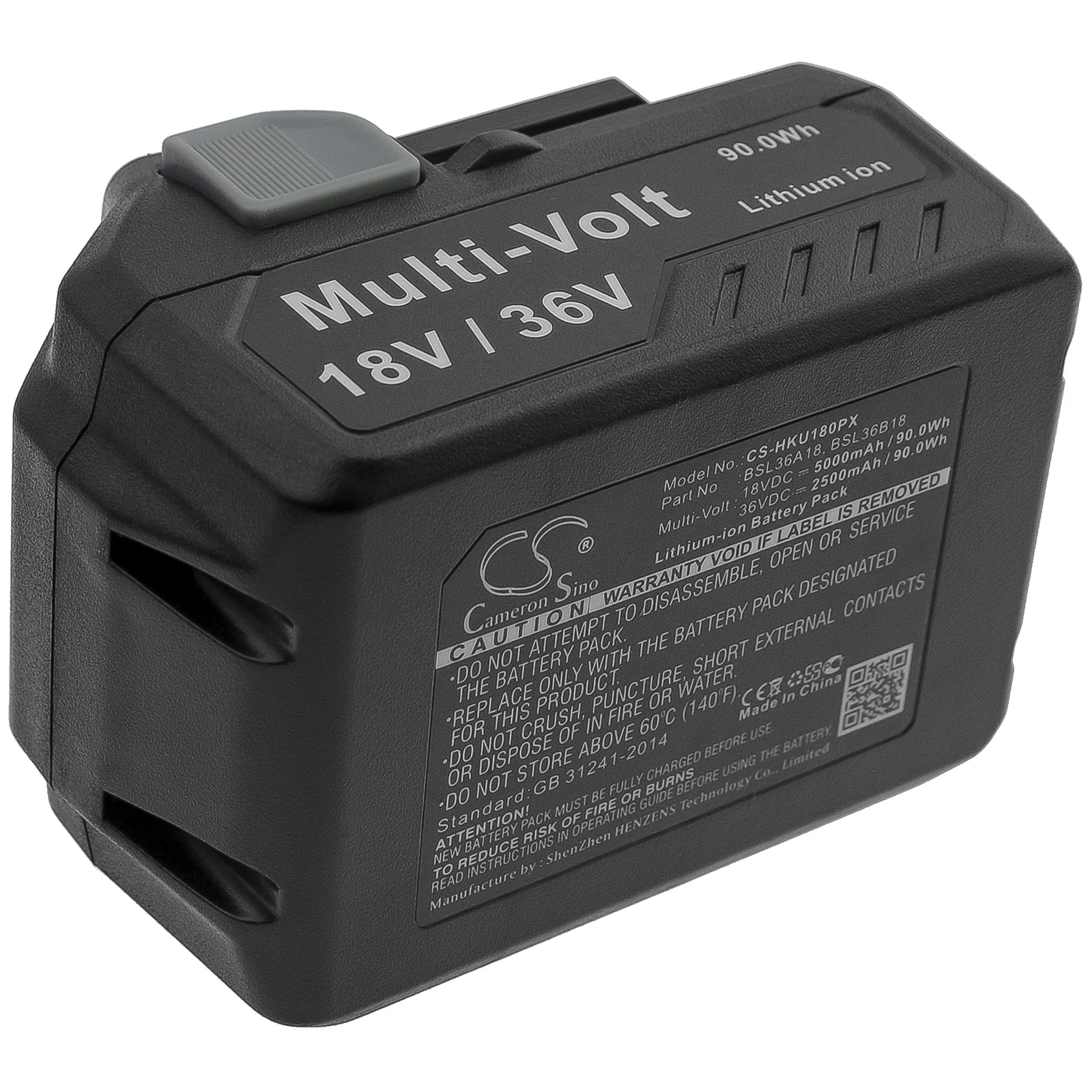 

Generic 5000mA Battery for HiKOKI CV18DBL,DH18,DH18DBDL,DH18DBL,DH18DBML,DH18DBQL,DH36 BSL36A18,BSL36B18