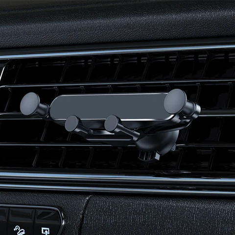 Гравитационный Автомобильный держатель для телефона в автомобиле, крепление на вентиляционное отверстие, подставка для мобильного телефона в автомобиле, поддержка GPS, аксессуары для автомобильного интерьера