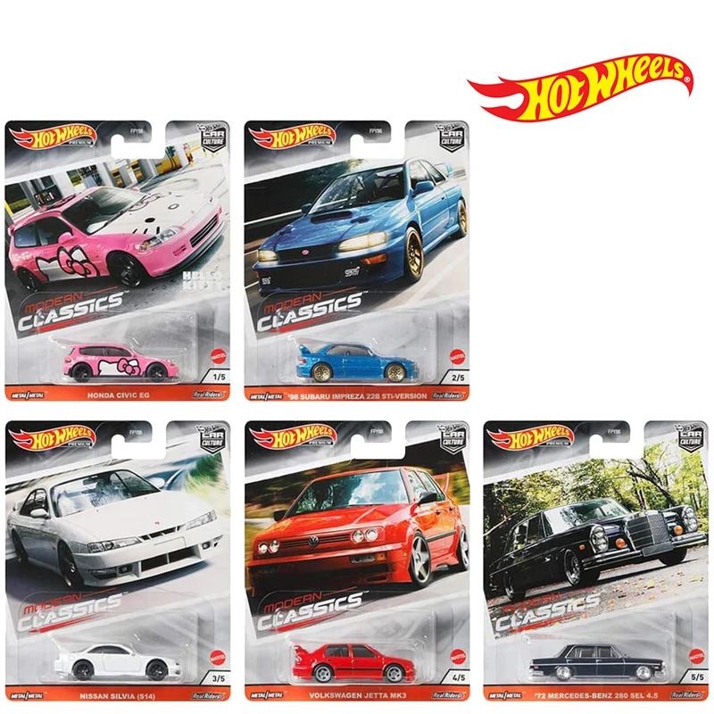 

Hot Wheels Toy Premium Car Culture 2020 Modern Classics Honda Civic Eg Volkswagen Jetta MK3 Nissan Silvia 1:64 Diecast Model Car