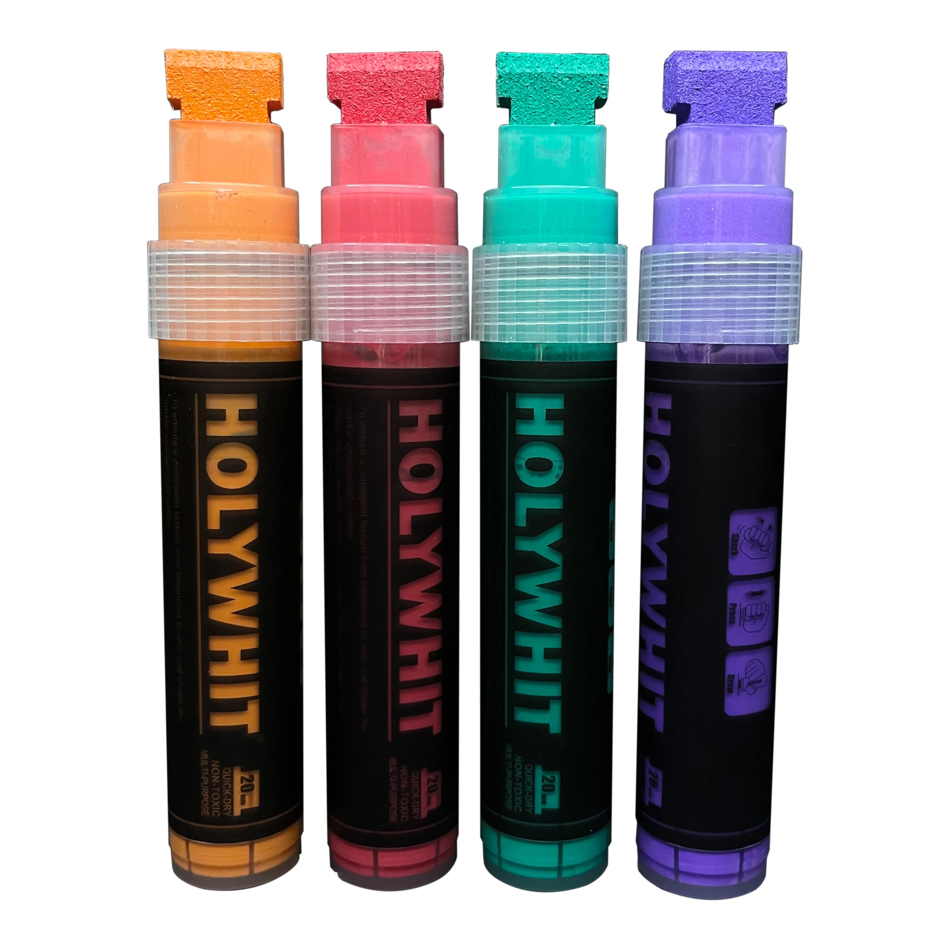 

HOLYWHIT Graffiti Paint Pen/20MM Long Section/wide Head Marker pen/signature pen/reusable ink