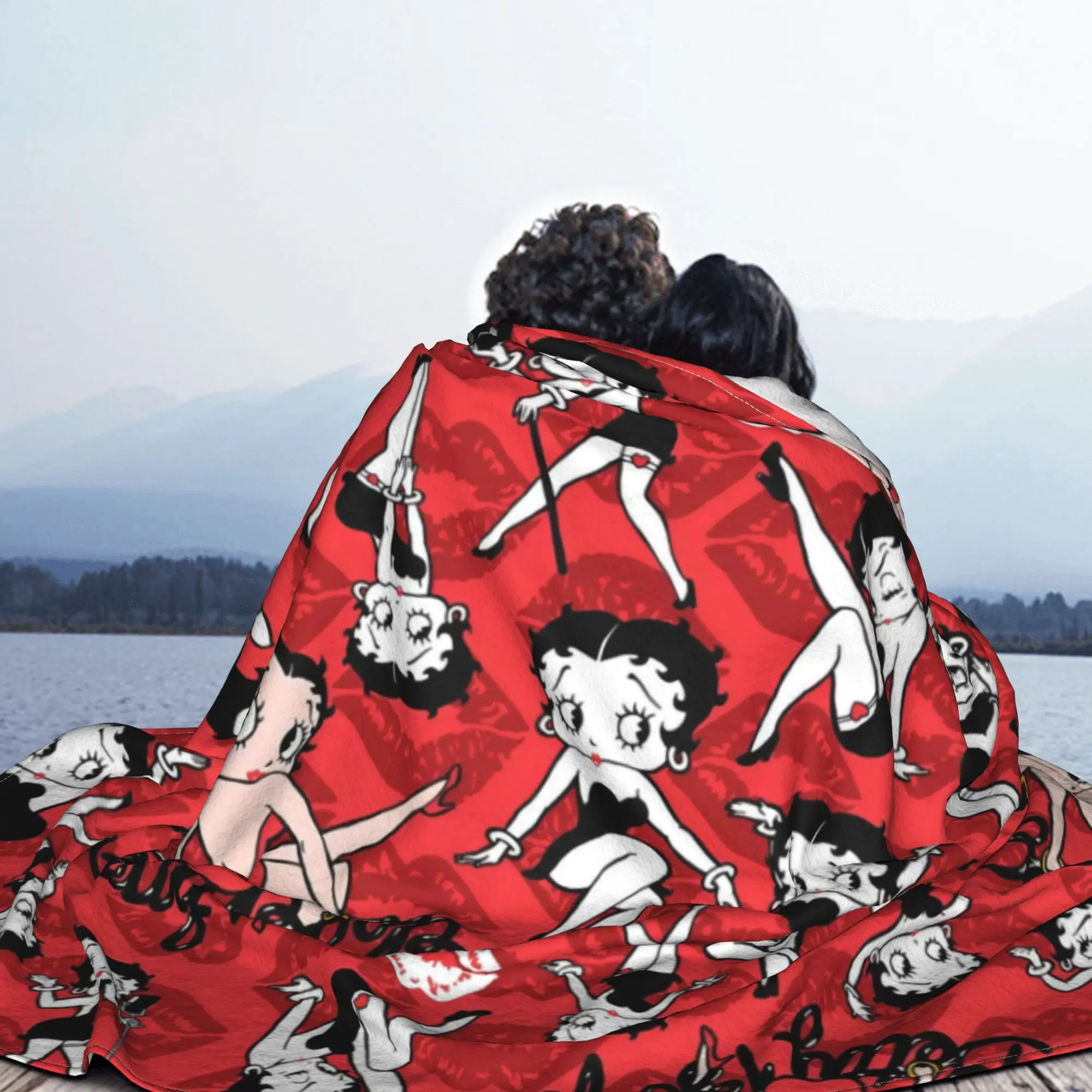 Одеяло B-Betty с рисунком B-Boop коллаж фланелевое одеяло японского аниме