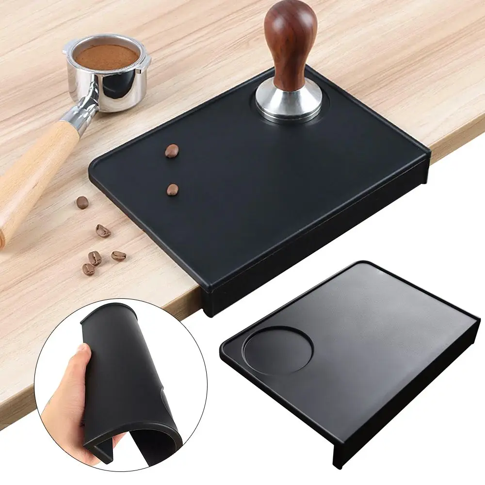 

New Silicone Coffee Tamper Mat for 51/53/58mm Coffee Tamper Espresso Silicone Mat Coffee Tamp Mat Anti-Slip Corner Tamping Pad