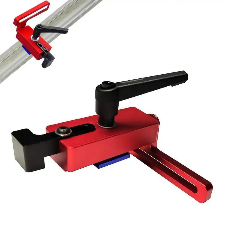 

Miter Track Stop For T-slot 45 Type T-Track Woodworking Limiter Track Stop Locator Sliding Brackets Device Woodworking DIY Tools