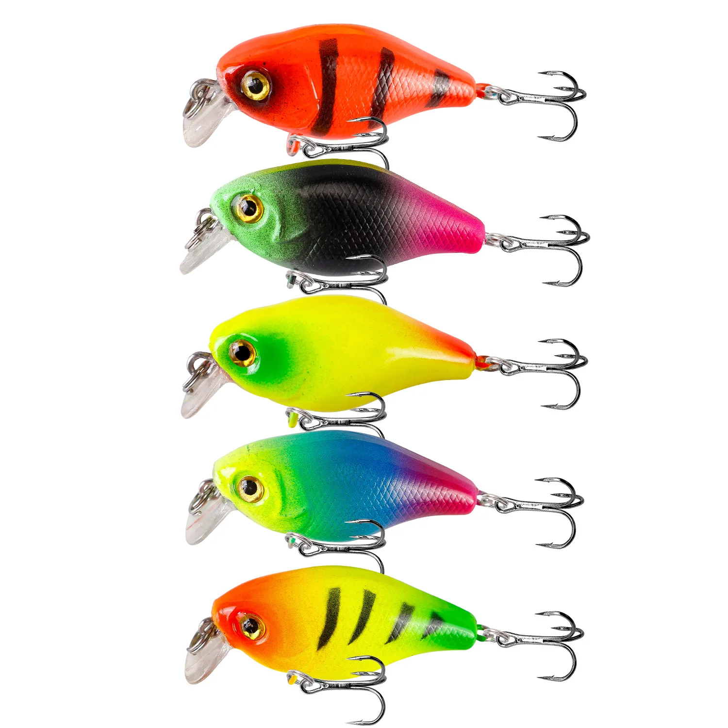 

4.5mm 4.3g Crank bait Hard Plastic Fishing Lures, Countbass Wobbler Freshwater Crappie Fishing Baits