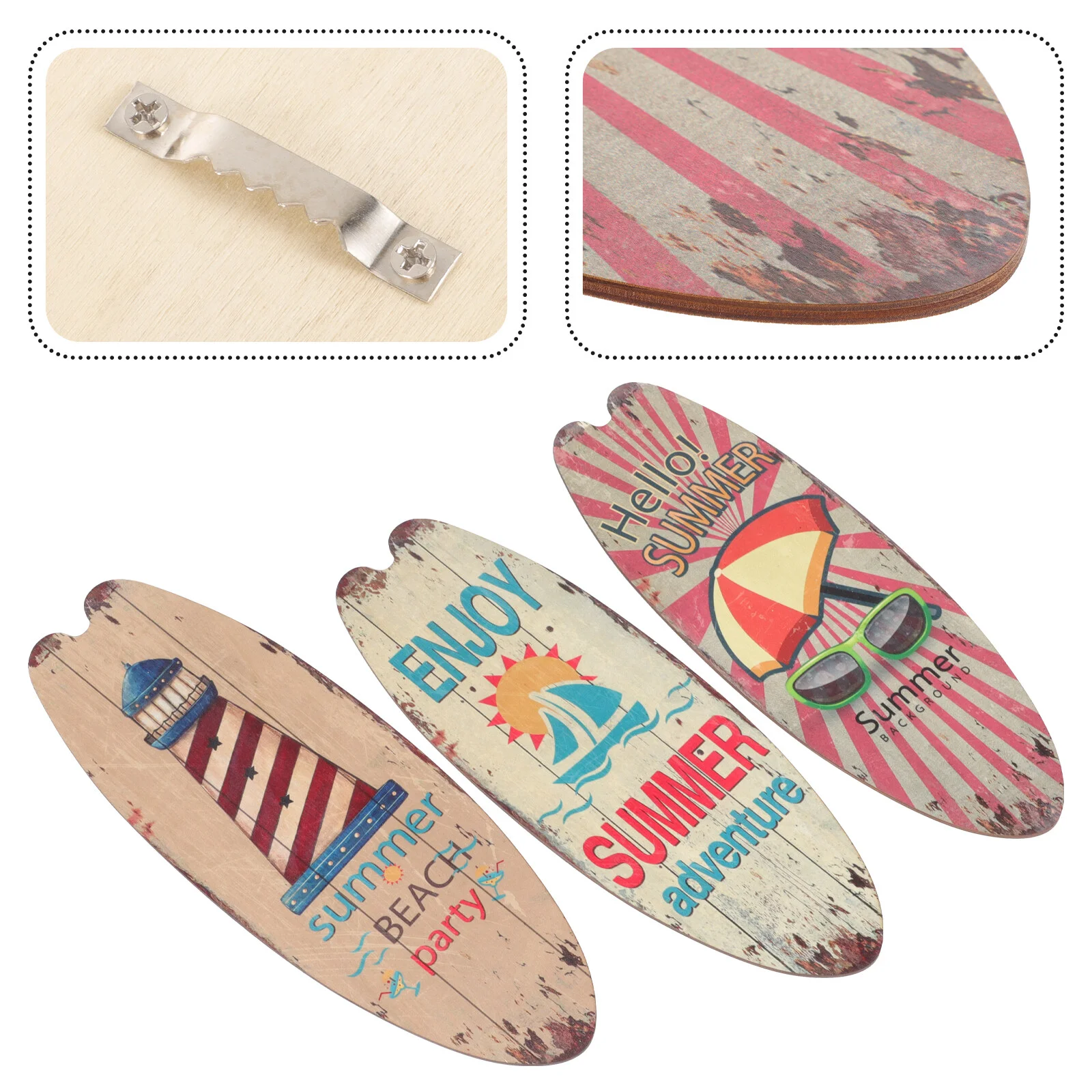 

Accessories Wooden Crafts Decoration Indoor Surfboard Plaque Sign Home Hanging Adornment
