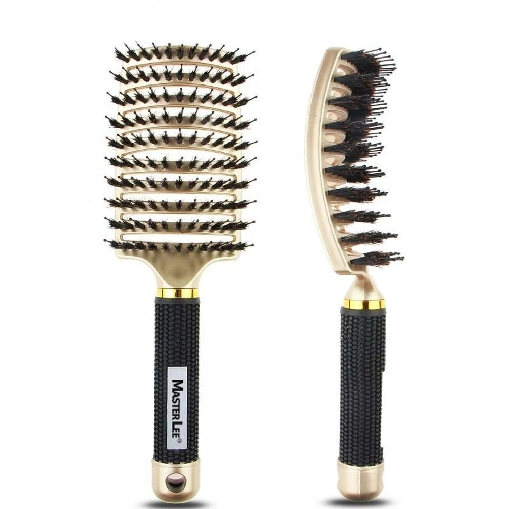 

Hair Brush Scalp Massage Comb Hairbrush Bristle&Nylon Women Wet Curly Detangle Hair Brush for Salon Hairdressing