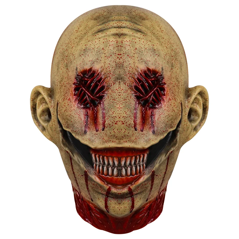 

Sharp Teeth Bleeding Clown Mask Halloween Party Prop Horror Scary Latex Head Cover Full Face Ghost Room Escape Festive Supplies