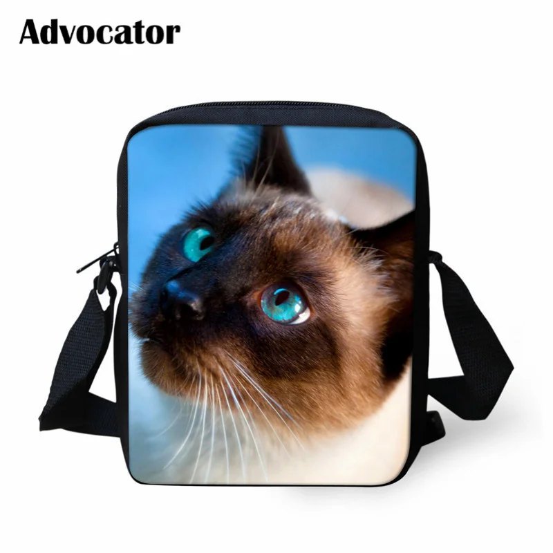 Милые 3D сумки-мессенджеры с кошкой для девочек, дизайнерские сумки через плечо для подростков, Женская Ручная сумка, Детская сумка на плечо