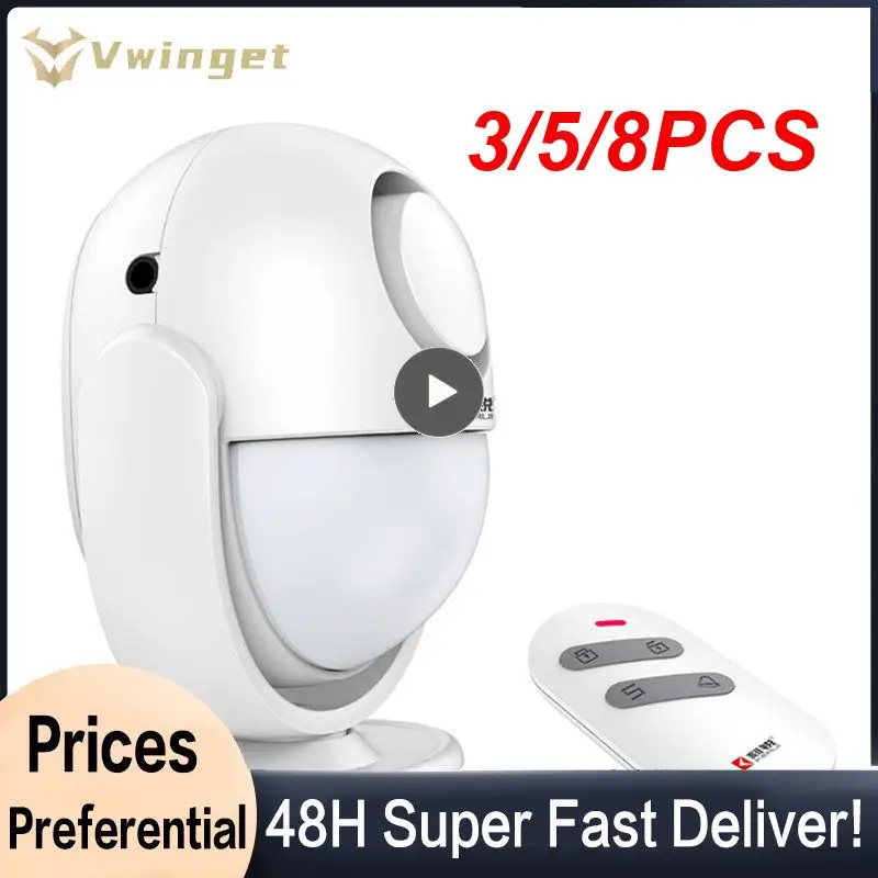 

3/5/8PCS Infrared Infrared Anti-theft Thief Sensor Doorbell Mode Mobile App Anti-theft Alarm Anti-theft Mode Wide Sensing Area