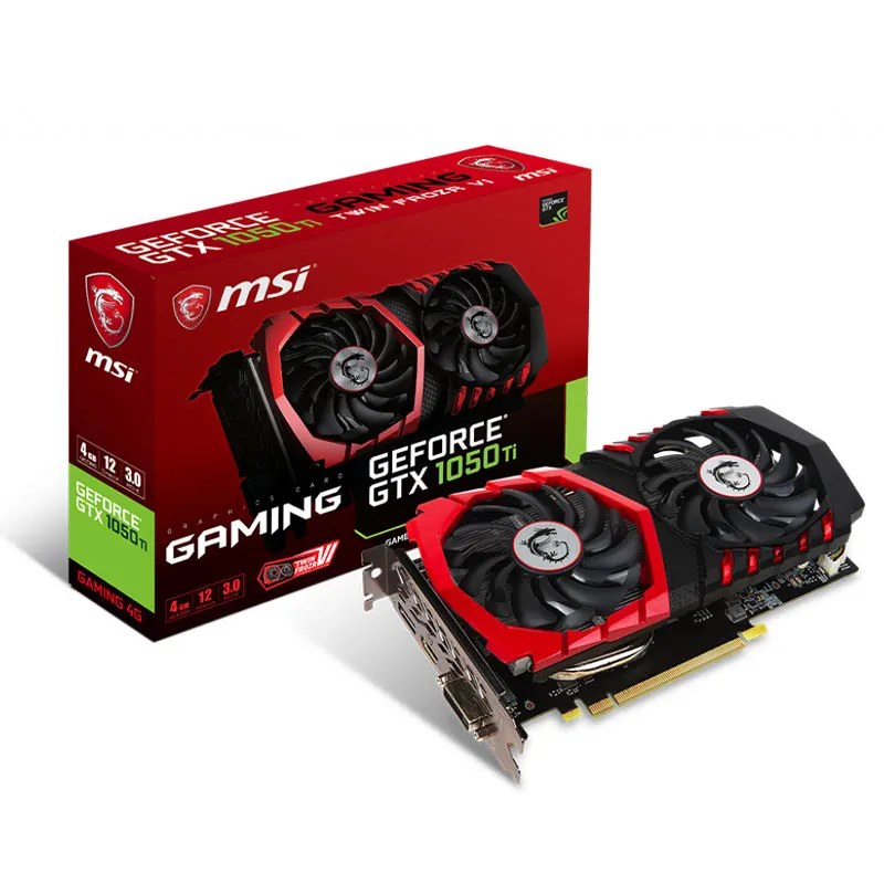 Карты MSI MINING Raphic GeForce GTX 1050 Ti GAMING X 4G GDDR5 графические карты 128-bit PCI-E 3 0 1050TI GPU