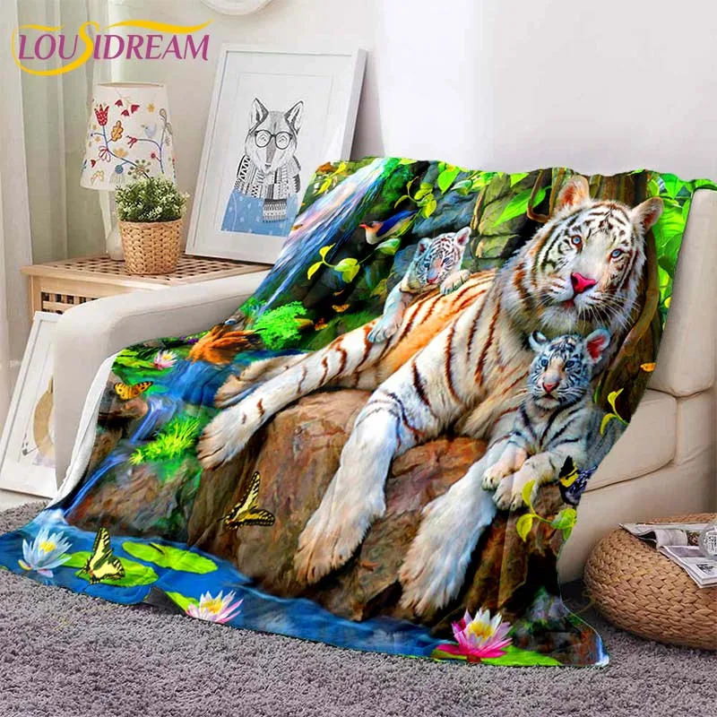 

3D одеяло с тигром супермягкое для весны и осени современное художественное одеяло Sherpa покрывало для путешествий Прямая поставка