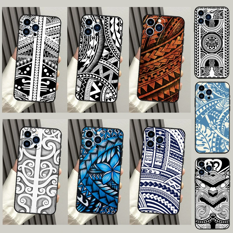Фото Чехол с этническим узором Майори, Полинезии, Самоа для Samsung Galaxy A16 A26 A36 A56 A54 A34 A14 A15 A35 A55 A52 A32 A13 A33 A53 A17 A57 №1