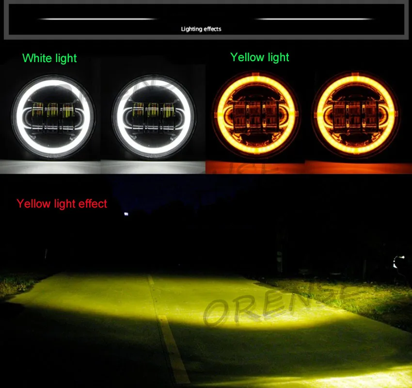 Светодиодные фары дальнего света и дымчатые указатели поворота для Harley Touring Street