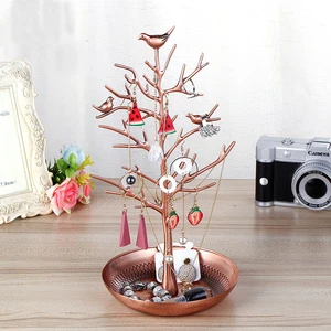 Креативная витрина с изображением птиц и деревьев, подвеска для ювелирных изделий, браслетов, серег, ожерелий, стойка-органайзер с крючками для демонстрации подарков