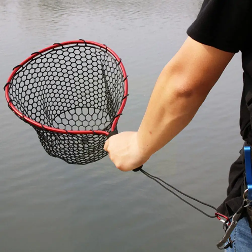 Купи Fishing Net Soft Silicone Fish Landing Net Aluminium Handle Eva Fishing Alloy 50x35cm Accessories Pole Brail Tools O7h2 за 355 рублей в магазине AliExpress