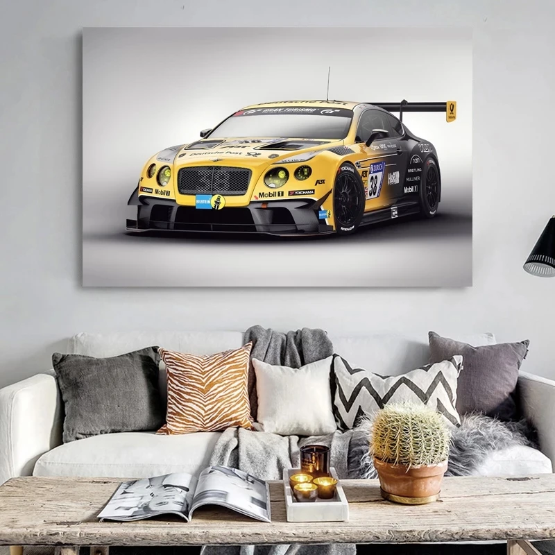 Bentley Continental GT3 гоночный спортивный автомобиль суперкар плакаты домашний декор