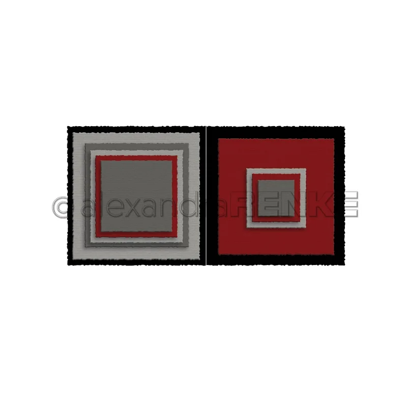 

Red Black White Square 2022 New Metal Cutting Die for DIY Scrapbook Craft Die Cutting Die Maker Photo Album Template Handmade De