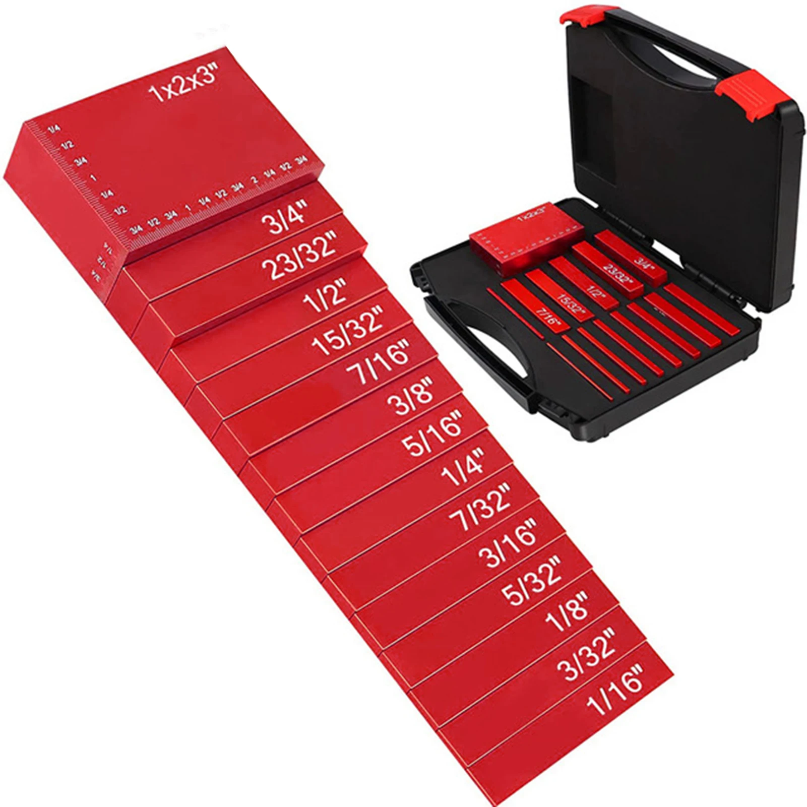 

15Pcs Setup Block Height Gauge Set Height Blocks Woodworking Gauge Blocks For Table Saw Height Gauge High Precision Measurer