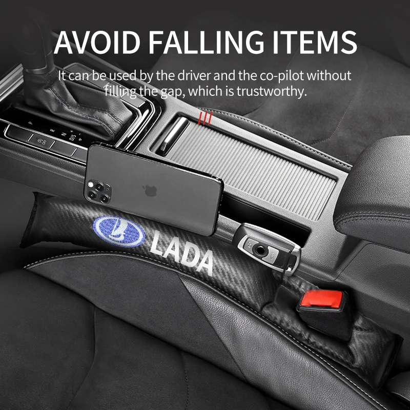 

Car Seat Supports Vehicle Logo Seat Gap Filler Pad Padding For Lada Niva Xcode 4x4 Granta Vesta XRAY Car Accessories Interior