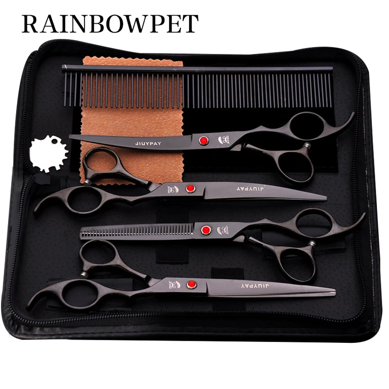 

7 inch Pet Dogs Grooming Scissors Stainless Steel Cat Hair Thinning Shear Sharp Edge Scissors For Dogs Barber Cutting Tool