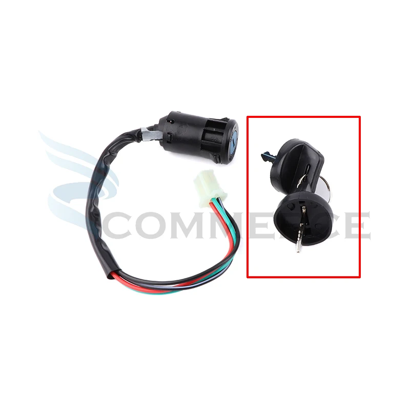 

Электрический дверной замок для мотоцикла, 4-проводной ключ зажигания для квадроциклов, внедорожных велосипедов, мотоциклов, частей 90cc 110cc 125cc 150cc 200cc 250cc