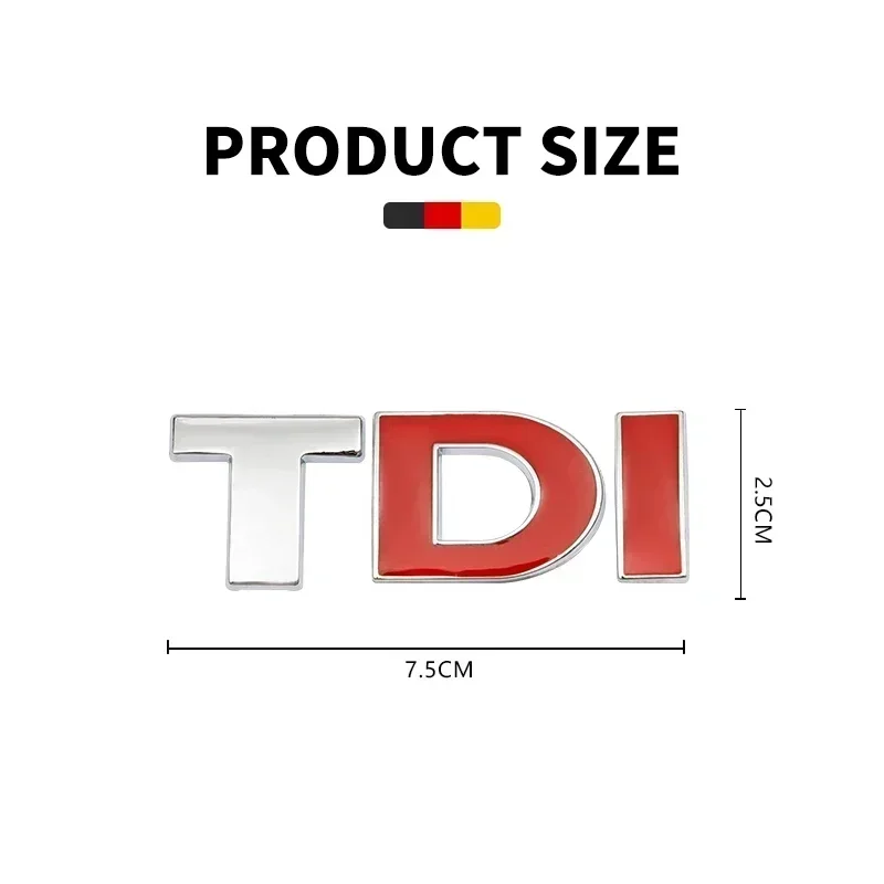 Автомобильная металлическая 3D авто наклейка TDI логотип задний багажник значок