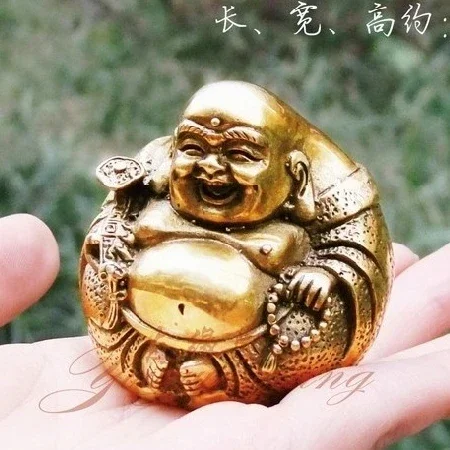 Открытый свет чистая медь статуя Будды Майтрейи фигурка предметы интерьера