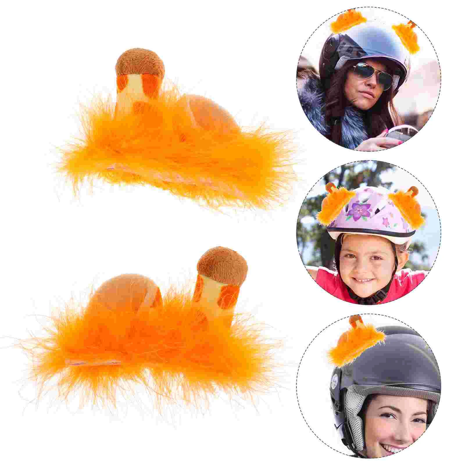 

2pcs Vivid Cartoon Ear Helmet Decors Helmet Ornaments Helmet Accessories