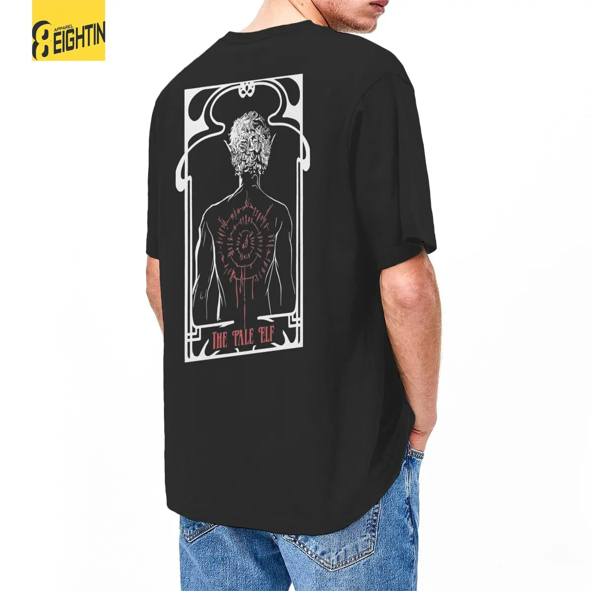 Мужские футболки с коротким рукавом Astarion Adventure BG3 повседневные круглым вырезом 100%