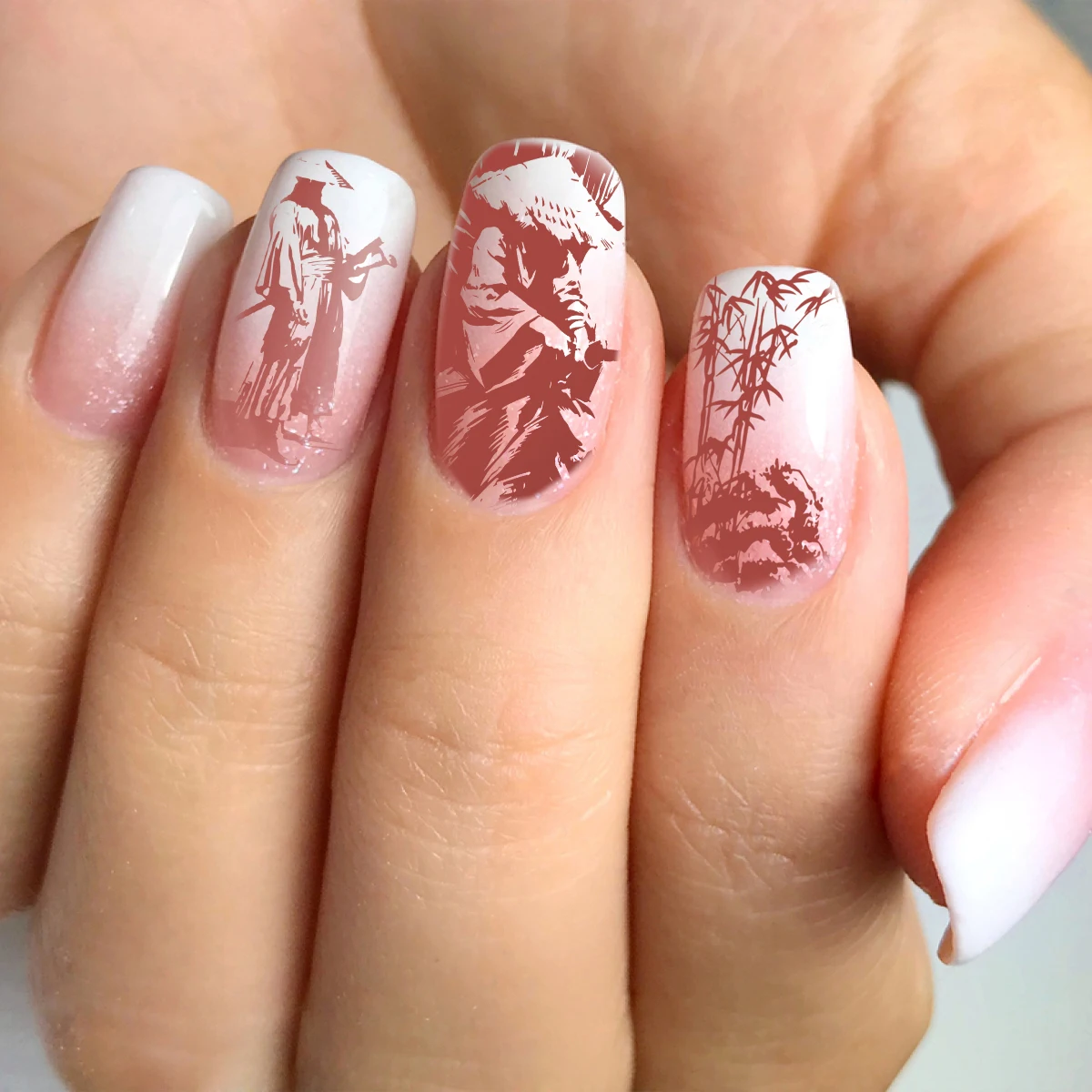 Трафарет Beautybigbang для ногтей пластина из нержавеющей стали с мультяшными