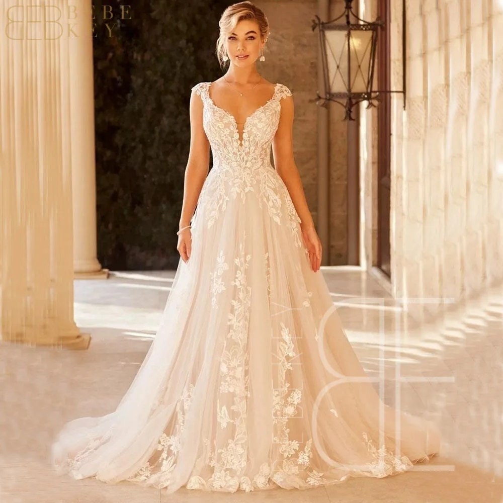 

Белое Кружевное элегантное платье для гостей свадьбы для женщин 2024 элегантное и красивое женское платье-трапеция с V-образным вырезом для особых мероприятий