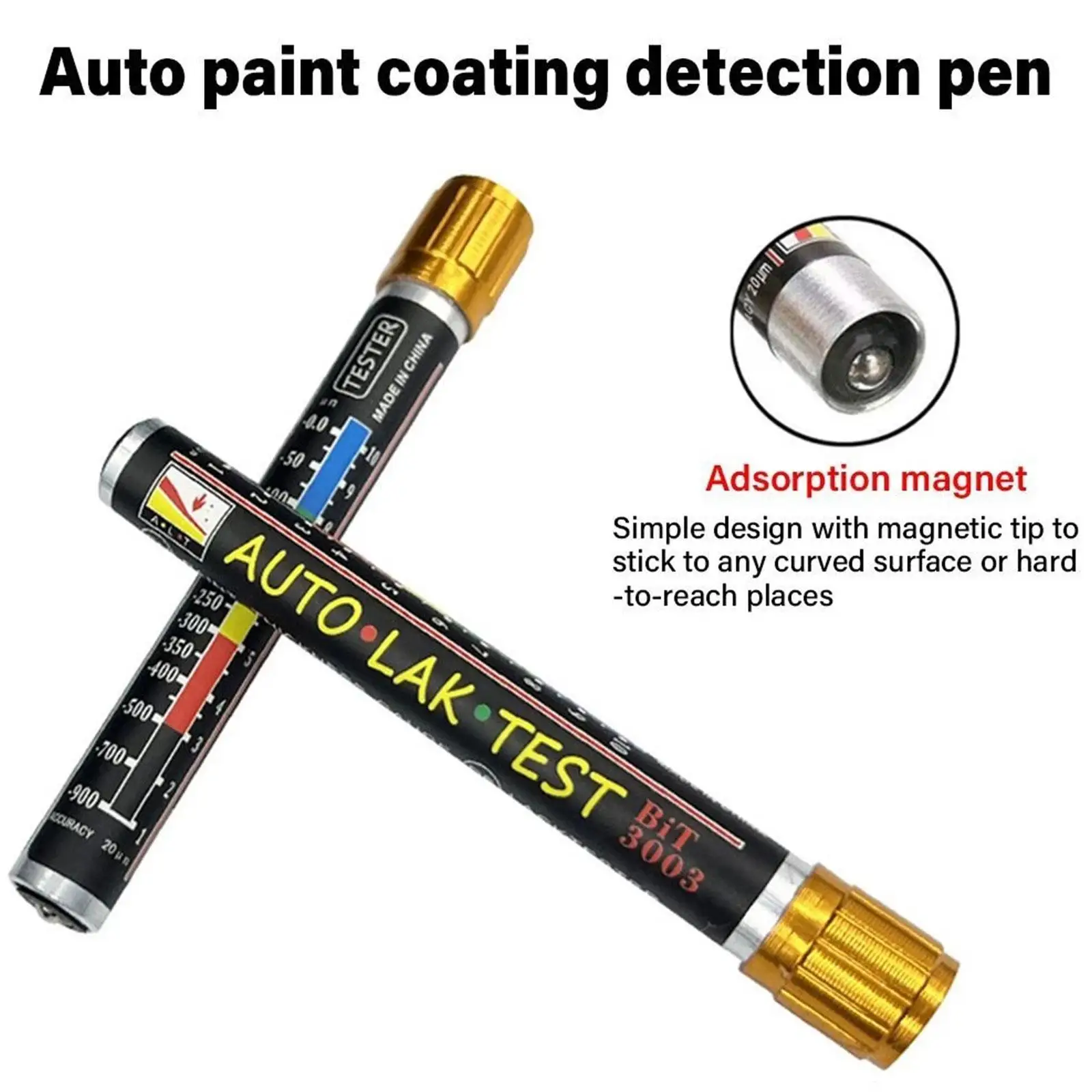 

Car Paint Test Thickness Tester Meter Gauge Auto Paint Cars Paint Crash Check Test Paint Tester With Magnetic Tip Scale Car Tool