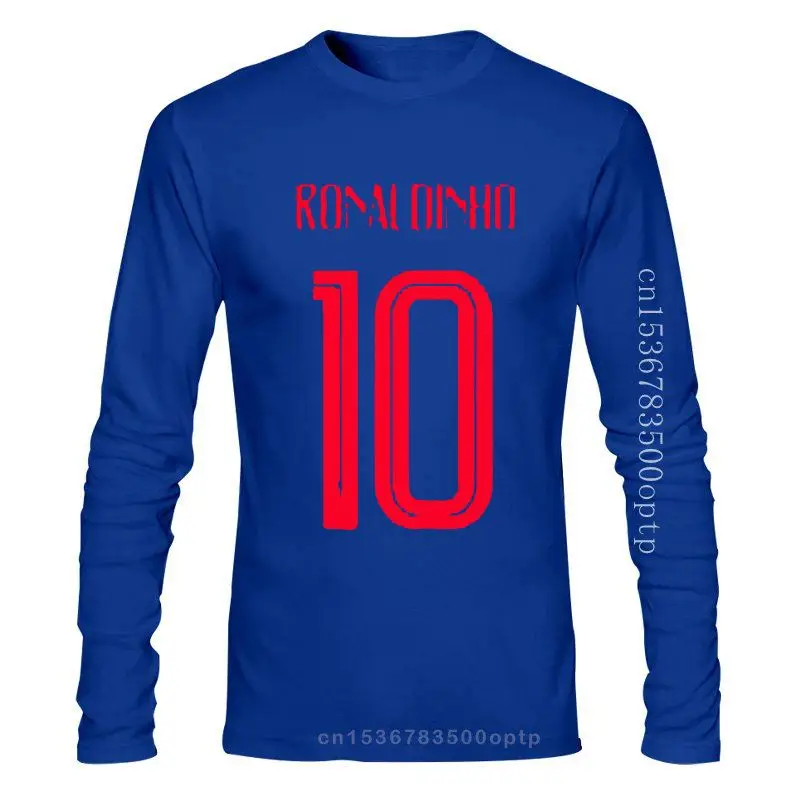 FASHION Man Clothing  Newest Brazil Ronaldinho Number 10 Russia World Match Cup 10 Colors T Shirt Mens Fans Short Sleeve Tee Hip
