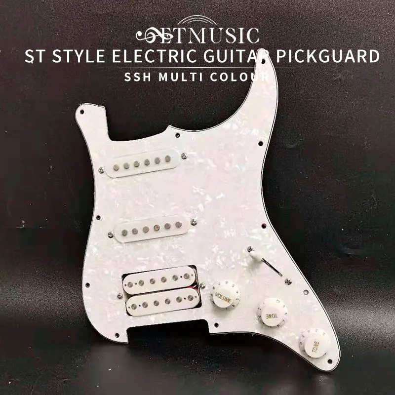 Pastilla de golpeador de guitarra eléctrica precableada SSH Loaded, pastillas de bobina única para guitarra estilo FD ST, color blanco perla