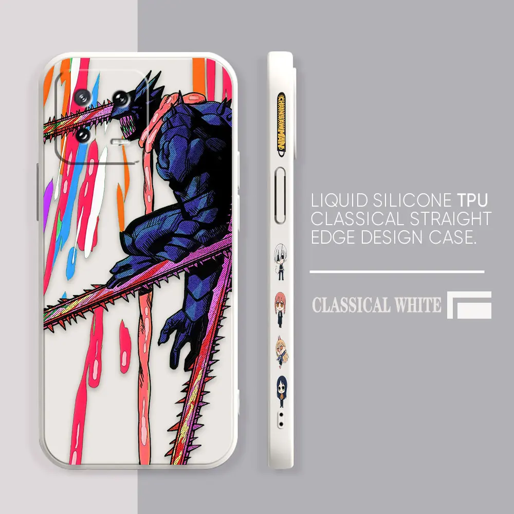 Case For Xiaomi PCOO F3 F4 F5 M3 M4 M5 X3 X4 MIX 3 4 Black Shark 4 5 GT Pro 4G 5G Case Funda Cqoue Shell Capa DENJI Chainsaw Man