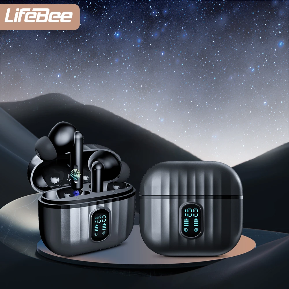 

LIFEBEE T2 True Wireless Earbuds TWS Hi-Fi Stereo Clear Calls Bluetooth In Ear Headphones With Microphone LED Digital Display