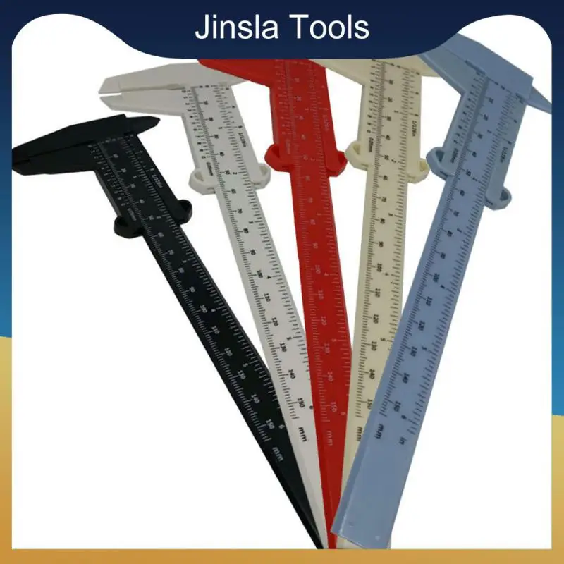 

0-150mm Vernier Caliper Double Scale Plastic Measuring Tool Student Teacher Five Colors Choice Practical Learning 2021