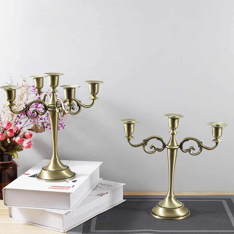 

Silver/Gold/Bronze/Black Metal Pillar Candle Holders Candlestick Wedding Stand For Mariage Home Decor Candelabra Stand